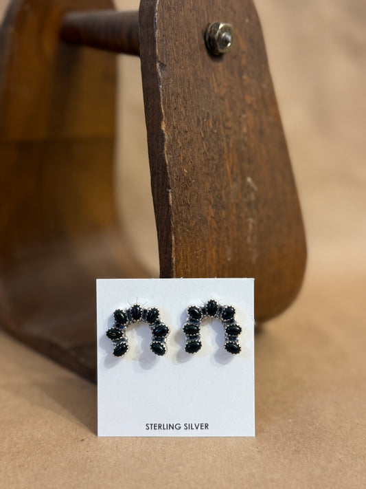 SS Black Onyx Earrings