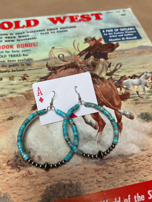 Hoop Earrings w Sterling Silver Pearls