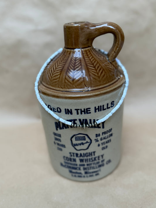 White Choker w Sterling Silver Beads