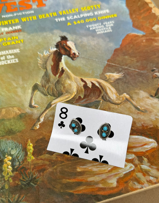 Small 2 Stone Genuine Earring