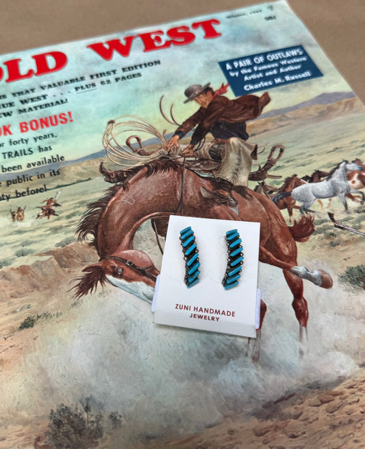 Zuni Half Drop Studs