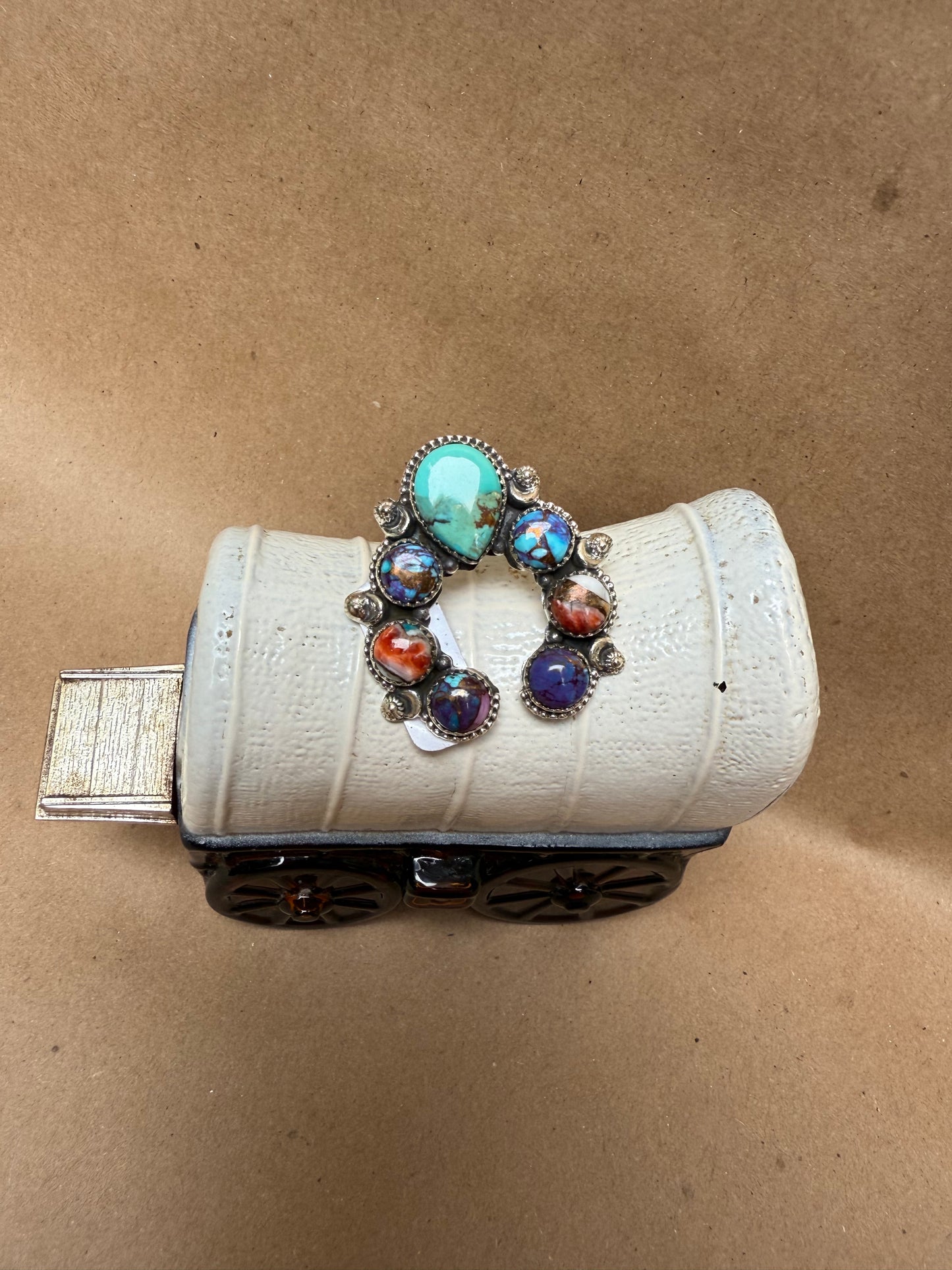 Hada Multi Stone Adjustable Ring
