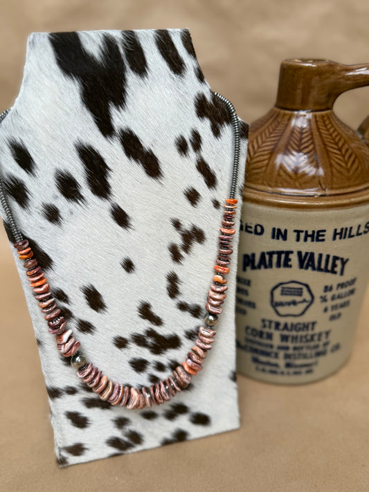 Purple & Orange Spiny Necklace