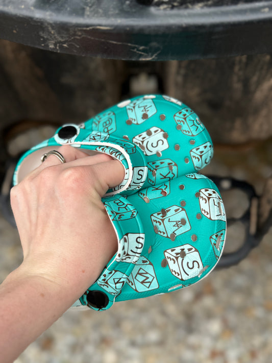 Kids Western Dice Rubber Shoes