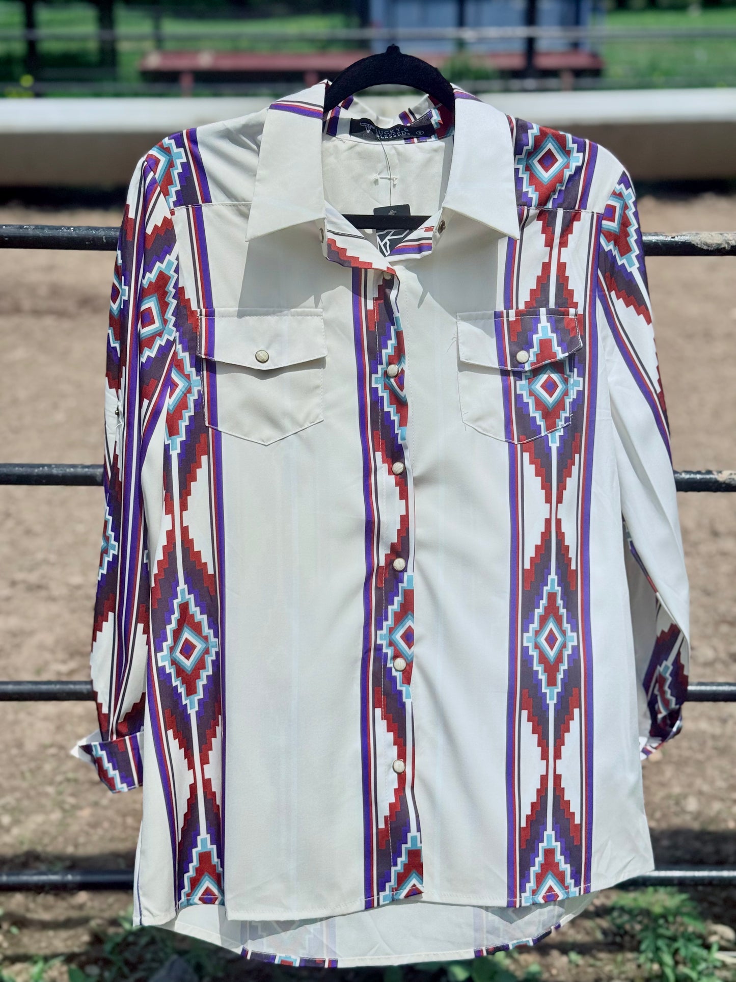 90s Aztec Pearl Snap