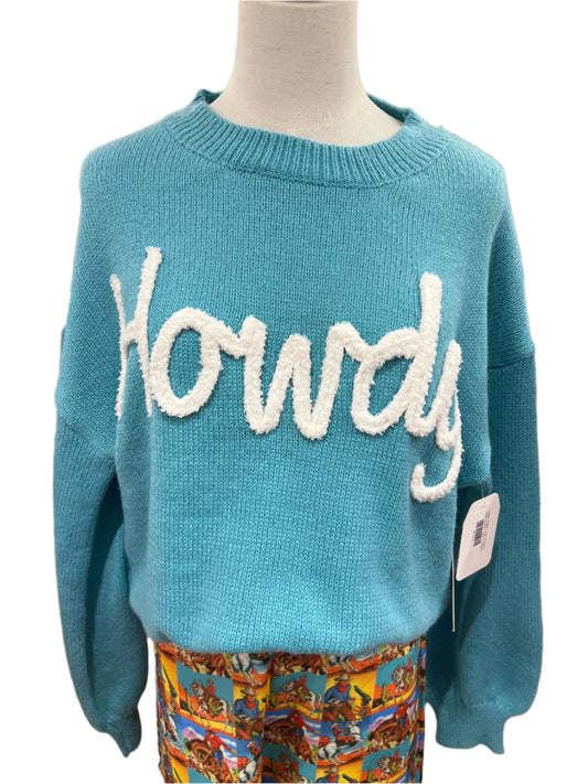Teal Howdy Sweater