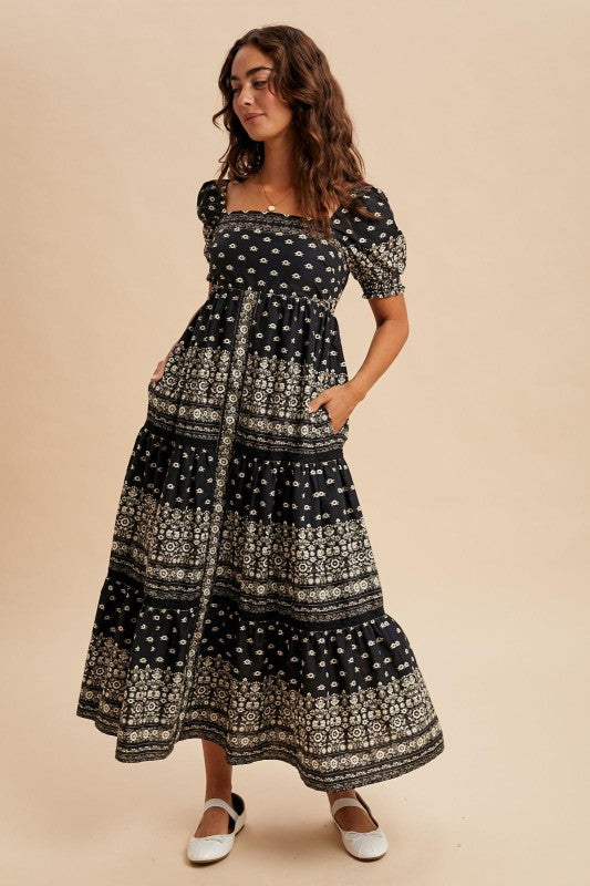 Black Bandana Maxi Dress