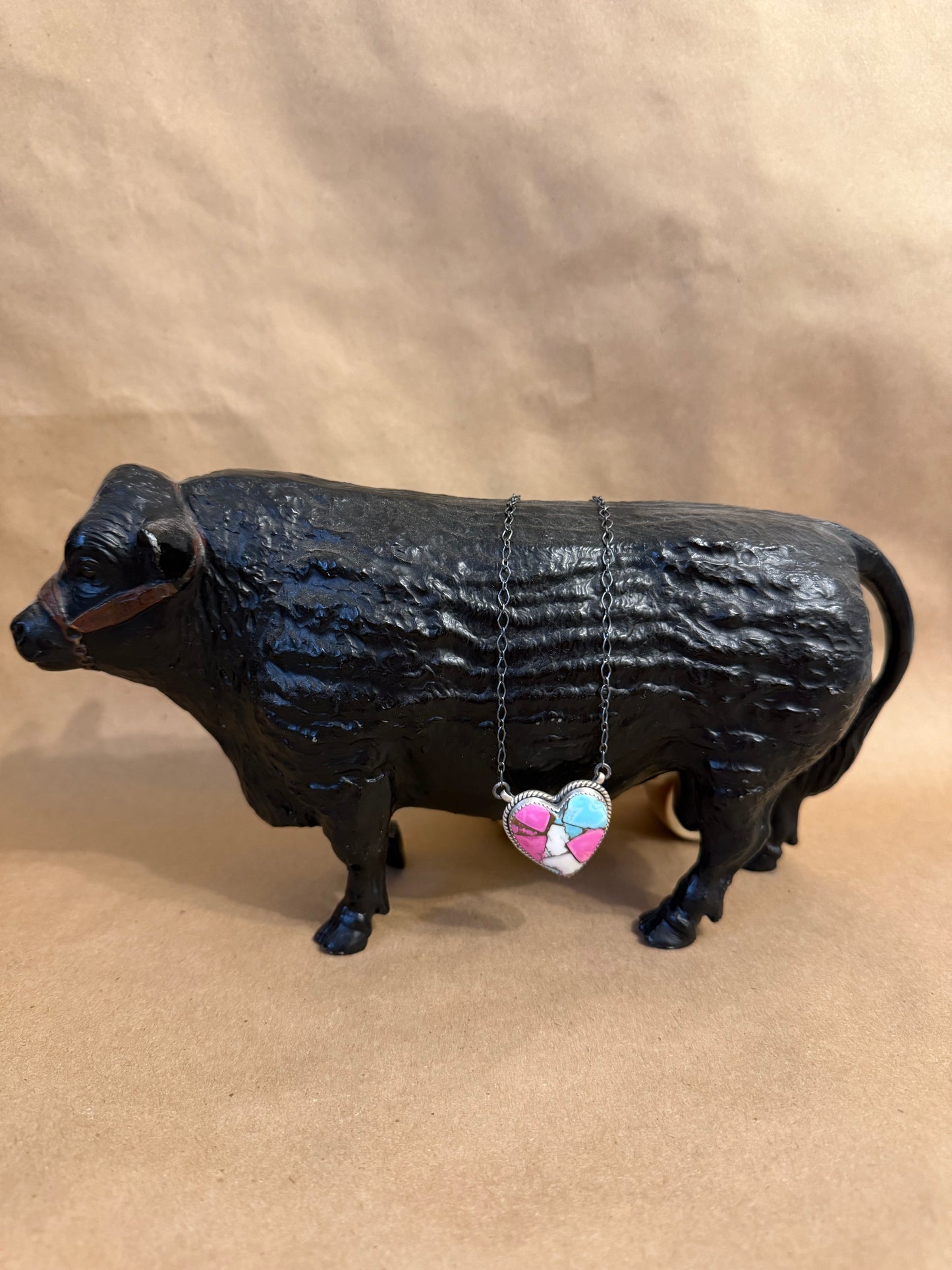 Cotton Candy Heart Necklace