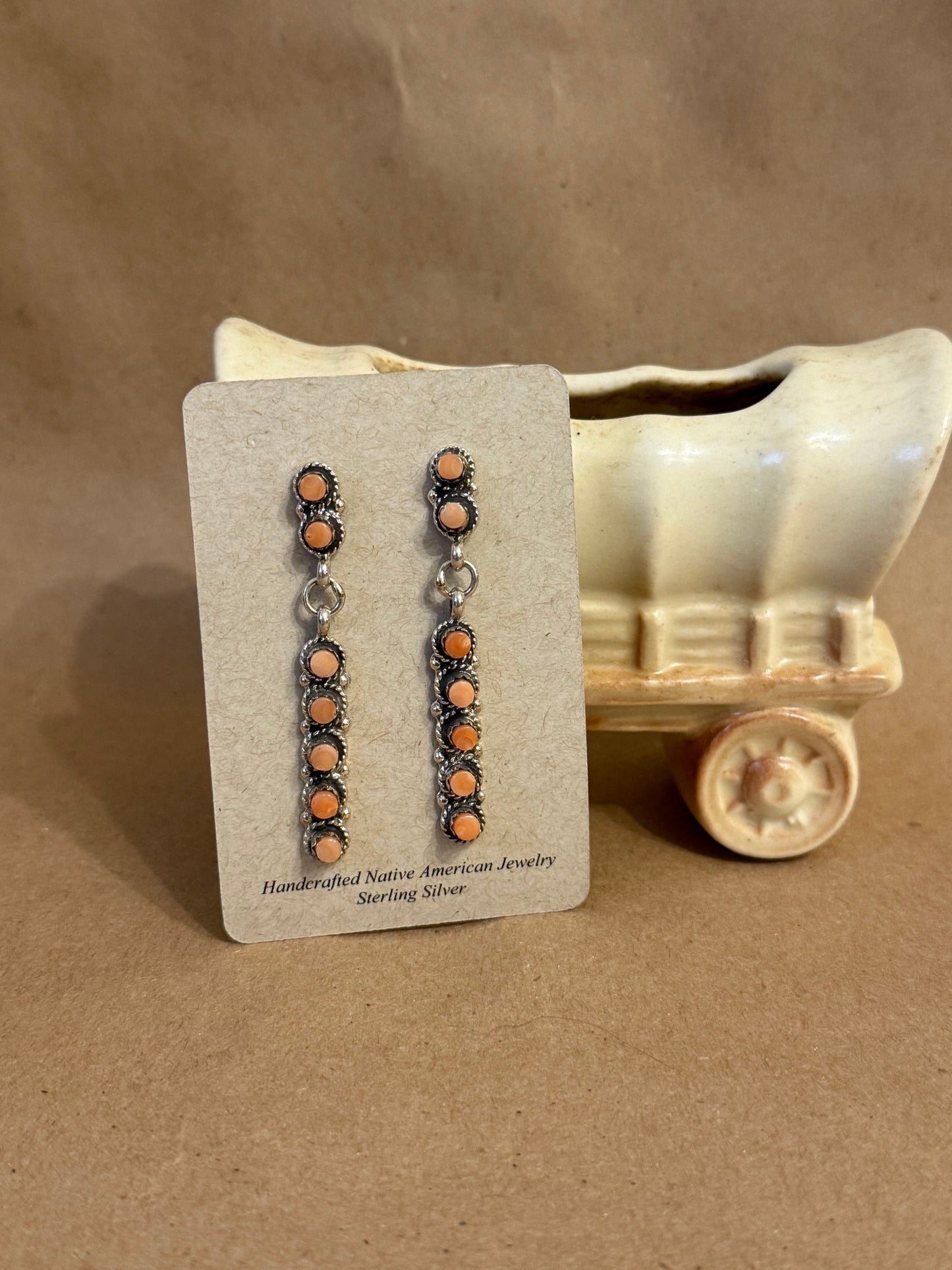 Pink Zuni Drop Earrings