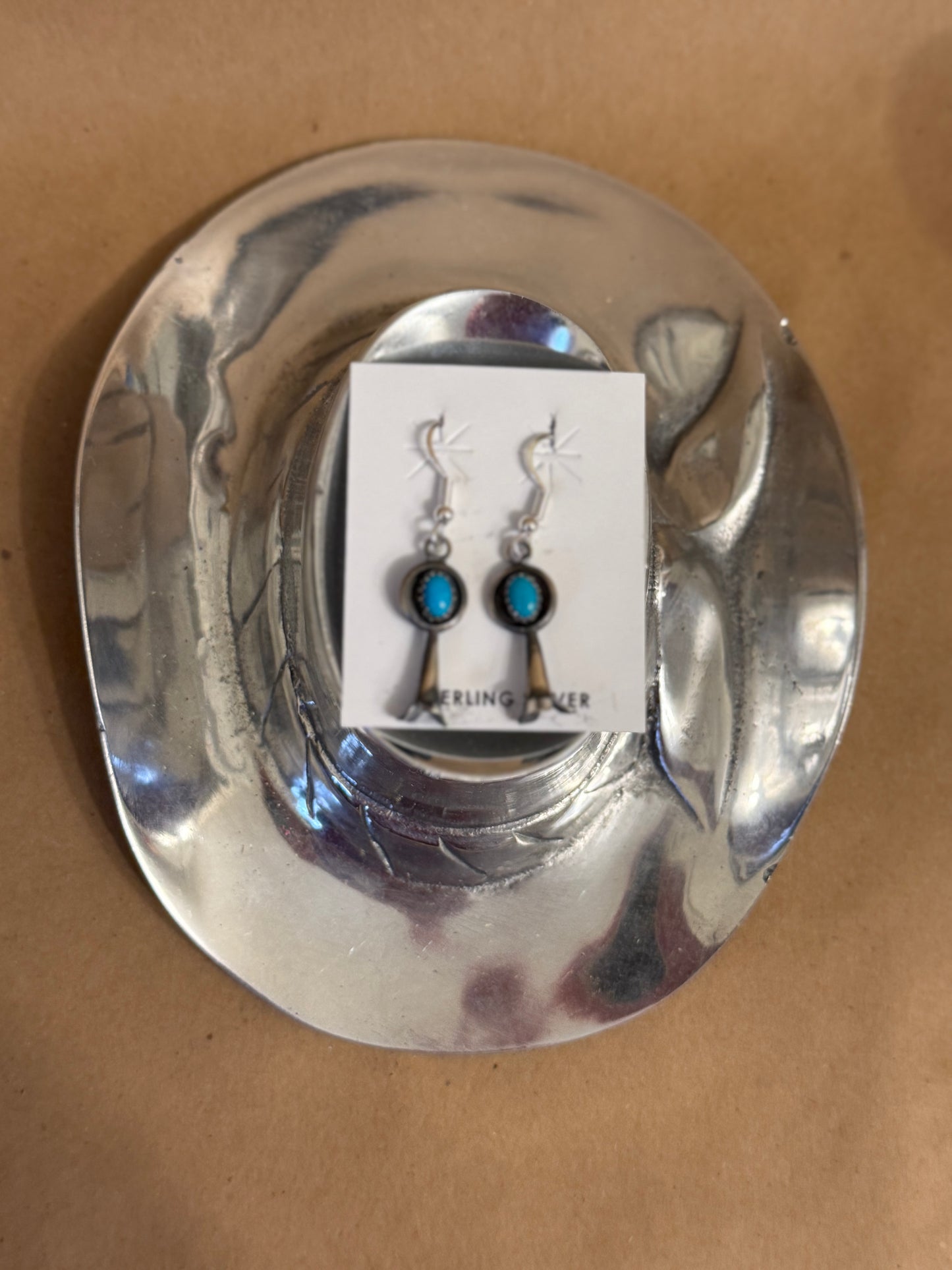 Turq Inlay Blossom Earrings