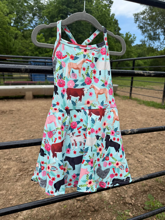 Farm Floral Athletic Dress