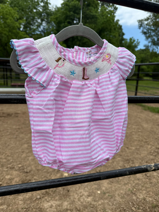 Cowgirl Smocked Romper
