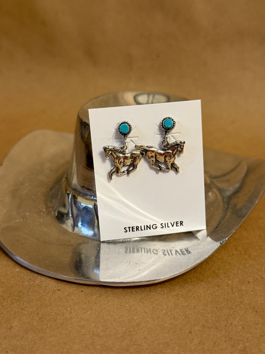 Sterling Horse Earring